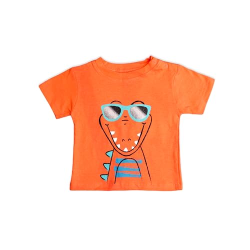Image of Kidbea 100% Organic Soft Cotton Half Sleeve T-Shirt Multicolor Printed for Baby Boys