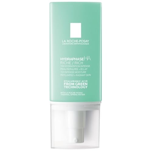 Piel Seca O Deshidratada, Beauty La Roche-Posay HydraphaseHA Rich Face Moisturizer, Hyaluronic Acid Face Moisturizer for Dry Skin with 72HR Hydration, Oil Free & Non-Comedogenic, 50 ML, 1.69...