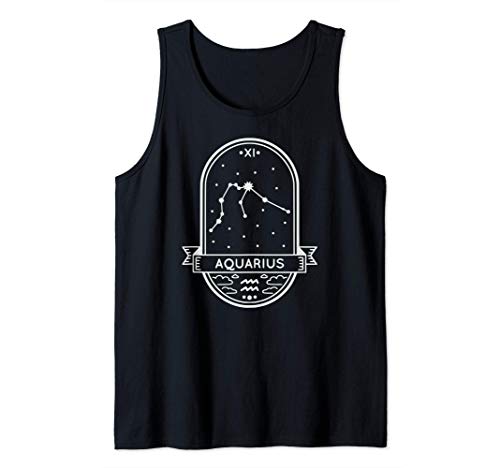 Aquarius Zodiac Sign Aquarian Constellation Scorpio Symbol Camiseta sin Mangas