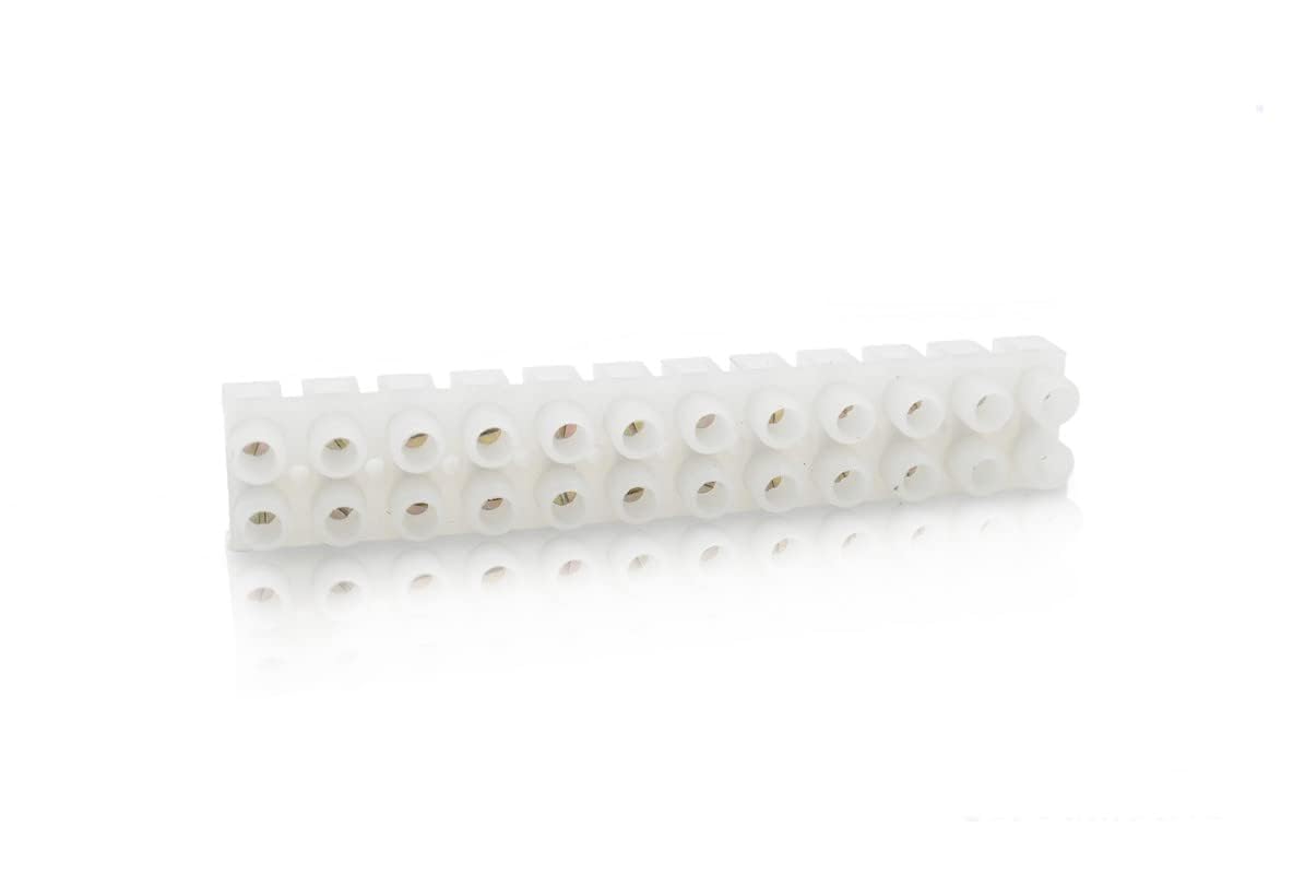 POWER CONNECT PVC Terminal Connector Strip (PA50P) 12 ways - Dual Row Electric Barrier Strip Screw Terminal Blocks for Electrical Control Electric Wire Connecting (3)-image-27