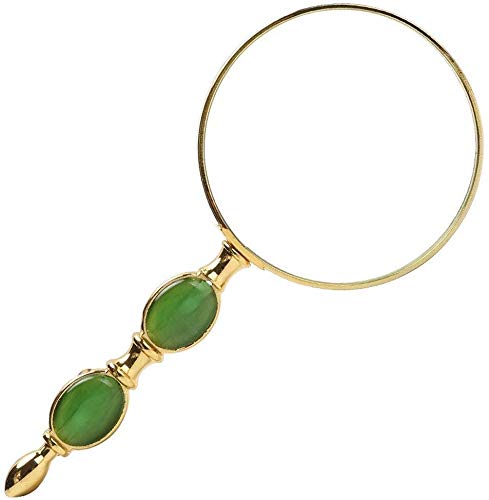Loupe en verre optique haut de gamme CRODY avec manche finition imitation jade