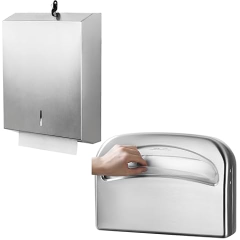 Gorlary Paper Towel Dispenser Wall Mount Commercial, Toilet Seat Cover Dispenser Wall Mount Commercial Cover