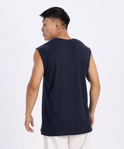 Image of SHODOX Men's 100% Cotton Tank Tops Round Neck Sleeveless Sports Loose fit Vest (Pack of 1)