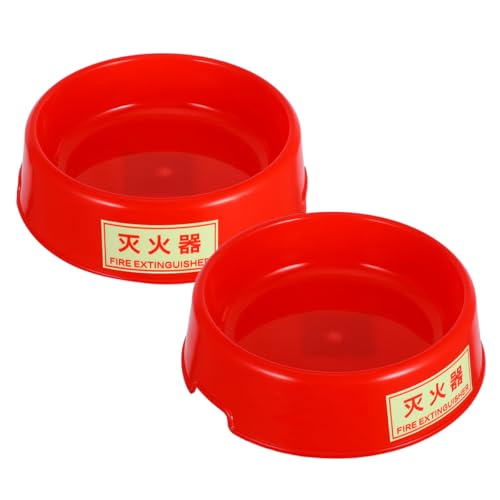 Beaupretty Soporte Base para Extintor de Incendios Plástico Rojo Fluorescente, Tamaño 5-8 Kg, Pack 2 Unidades, Soporte para Almacenamiento y Seguridad en Emergencias, Adecuado Uso Industrial
