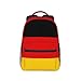 SEOCKA Germany Flag Casual Backpack Travel Pack Bag Laptop Backpacks With Side Pockets Front Zipper Pockets Bookpack Daypack Picnic Rucksack Computer Bag