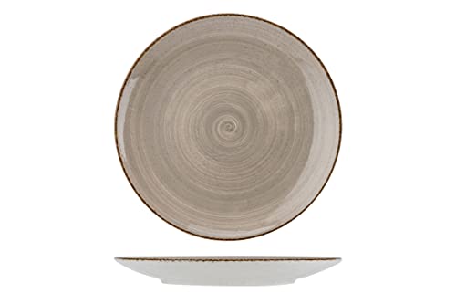 Cosy & Trendy Assiette Plate Granite Taupe-D27CM-Lot de 6
