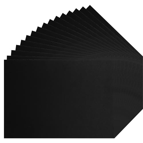 TRITART A3 300 g/m - 120 Sheets Solid Craft Paper - Drawing Papers for Crafts and Painting - Drawing Card DIY Origami School Assignments Wedding Cards - Black