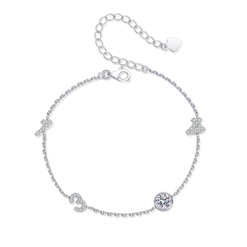 Bracelet Moissanite 0,5 ct en Argent Idée Cadeau Femme BX014