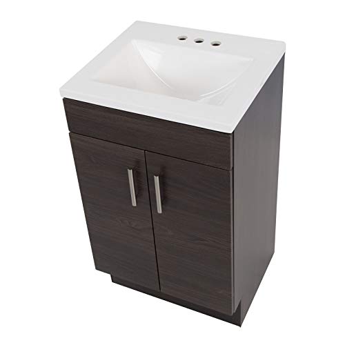 Spring Mill Cabinets Calder Bathroom Vanity With Sink, 18.25" W X 16.63" D X 33.13" H, Elm Ember #TOP7