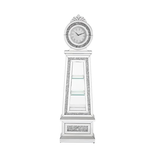 Acme Noralie Grandfather Clock in Mirrored & Faux Diamonds - Thumbnail 7