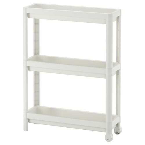 Amazon.co.jp: IKEA イケア ワゴン ホワイト 54×18×71cm m10613909