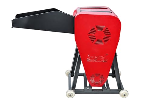 Image of Balwaan Krishi Electric Chaff Cutter, 1HP Motor, Blades Made with Stainless Steel, 300-500kg Production Capacity for Grass Cutting, Low Noise & Low Maintenance Chaff Cutter, Fodder Cutter CH-100