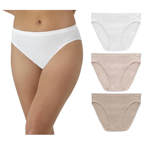 Maidenform M, Mid-Rise Bikini Panty, Seamless Underwear for Women, 3-Pack