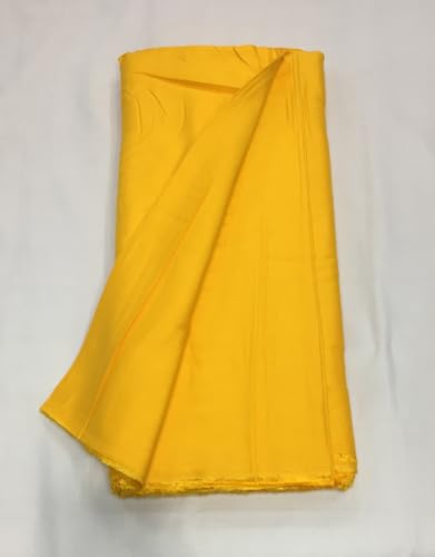 Image of BKRKJ Women's Rayon Cotton Unstitched Fabric by Meter for Sewing Suit Salwar Chudidar Patiyala Kurti Shirt Kameez Blouse Kurta Pyjama (4.5 Meter, Yellow)