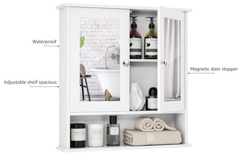 Tangkulabathroomcabinetwallmountstoragecabinetwithdoublemirrordoorswoodmedicinecabinetwhite  Urban Country Home Decor Tangkula bathroom cabinet wall mount storage cabinet with double mirror doors wood medicine cabinetwhite  urban country home decor