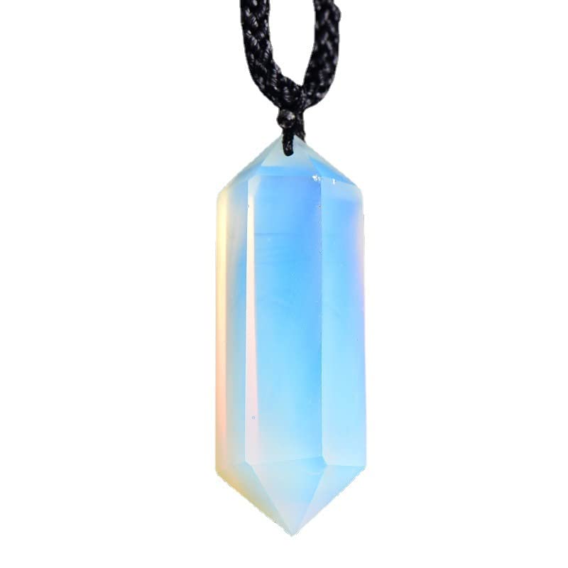 Collana Con Ciondolo In Opale Naturale | Pietre Curative Chakra | Gioiello Donna Regalo Per Natale, Compleanno, San Valentino