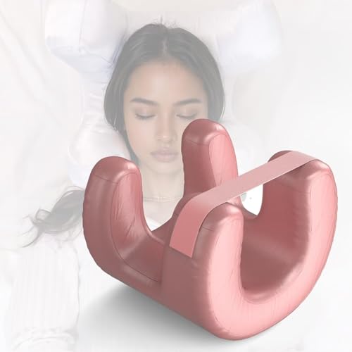 BFDEWO Face Pillow for Wrinkles Pink Face Massage Pillow Sleeping Face Down for Wrinkles Satin for Maintaining Facial Wrinkles and Sleep Lines (Pink)