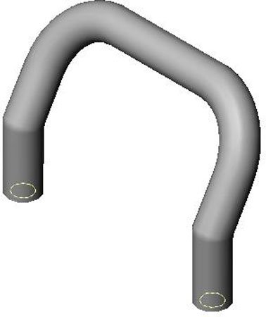 1 1/2 x 3 Lg. #10-32 thd's., Stainless - Dull Finish, Round Offset - Internal Threads, Pull Handle (1 Each)