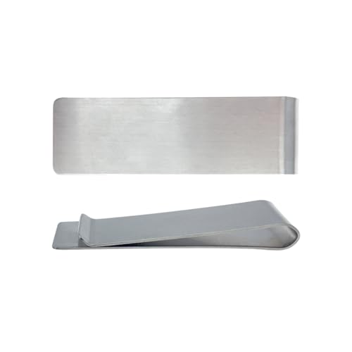 SourceTon Premium Stainless Steel Money Clip (4 Pack) - Slim Minimalist Wallet & Credit Card Holder for Men, RFID Blocking Metal Wallet - Silver2