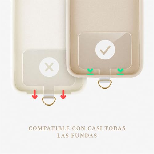 Cadena universal para colgar con 2 mosquetones resistentes y cordón ajustable 4