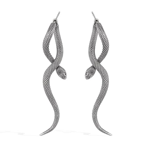Women's Stainless Steel Serpentine Wrapped Earrings, Personalized, Fashionable and Eye catching, Versatile for Party and Daily Use