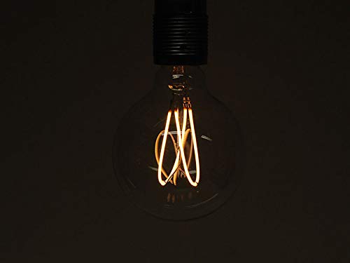 Bombillas de filamento industrial vintage Edison para lámpara E27 ES Tornillo & B22 bayoneta (5 unidades), W - Large Globe Flex Led Loop, B22 BAYONET CAP