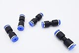 IVLPHA Conector de unión recta neumática de 1/8 "OD para conectar accesorios (5 unidades)