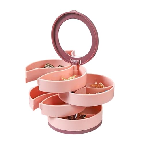 de joyería de viaje, multicompartimento antideslizante, 10 x 10 x 10 cm, organizador de joyas de viaje multicapa, forrada de terciopelo, diseño plegable y apilable, para oficina