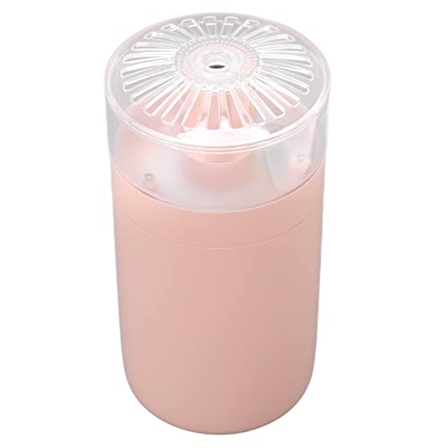 Mini Umidificador Portátil, Umidificador de Mesa 250 Ml Alimentado por USB para Carro (Rosa)