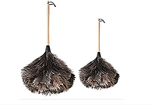 ELECDON Feather Duster, Soft and Fluffy Dusting Tool for Home and Car Cleaning, Eco-Friendly, Easy to Clean, Reusable (2 Pcs)