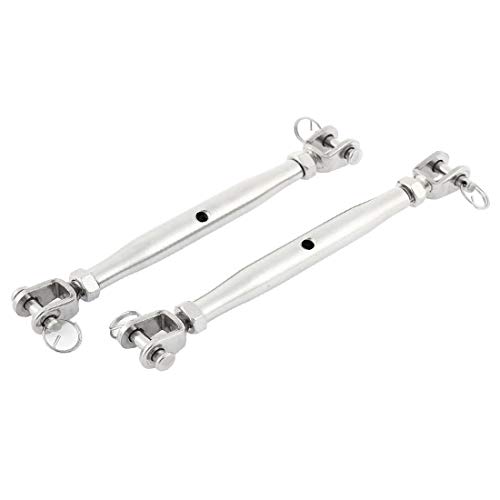 New Lon0167 M8 Tornillos de Ajuste de Acero Inoxidable Quijada a Quijada 2 piezas para Cable de Acero miniatura 1