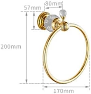 LSLYTQ Towel Rings, Luxury Crystal Brass Gold Towel Ring, Towel Holder, Bath Towel Bar, Bathroom Accessories Home Decoration