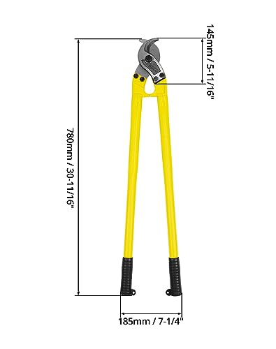 Cortador de cable de acero QWORK de 81 cm para secciones de hasta 12,7 mm 7