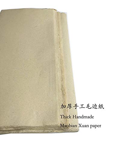 Papier Xuan Maobian épais moitié mûre parfait pour la pratique quotidienne de la calligraphie
