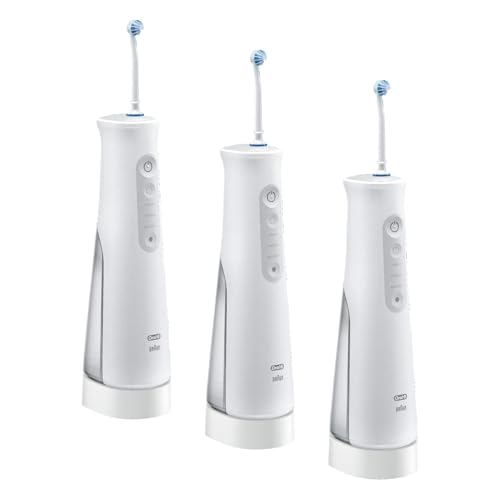 Image of Oral-B Water Flosser Advanced, Cordless Portable Oral Irrigator Handle with 2 Nozzles (Pack of 3)