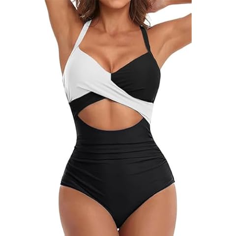 Joligiao Maillot de Bain Femme Noir XL Cover