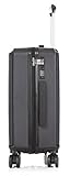 DK Luggage 56x45x25 cm Cabin Size EasyJet Max Jet2 British Airways Lightweight 4 Wheels Carry On Hand Luggage Suitcase ABS147 (Black, Carry-On 20-Inch) - Image 9