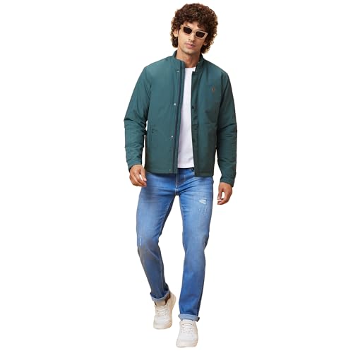 Image of Being Human Turquoise Regular Fit Men's Jacket Clothing