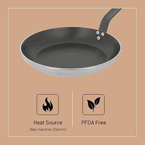 DE BUYER Chefs Fry Pans, Aluminum, Metallic, S