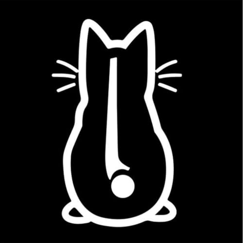 XYTAHDM Autocollant Essuie-Glace Chat, Chaton Amusant, Vinyle Noir, Caricature Irrégulière, Outdoor, Animal, Sticker Essuie-Glace Voiture