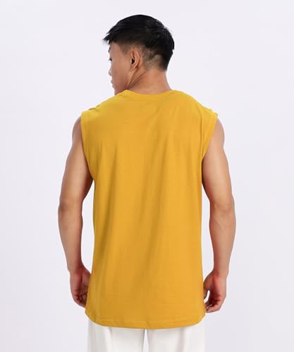 Image of SHODOX Men's 100% Cotton Tank Tops Round Neck Sleeveless Sports Loose fit Vest (Pack of 1)