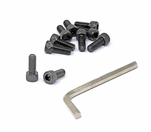 iexcell 10 Pcs M10 x 25mm Thread Pitch 1.5 mm Alloy Steel 12.9 Grade Hex Socket Head Cap Screws Bolts Kit, Black Oxide Finish