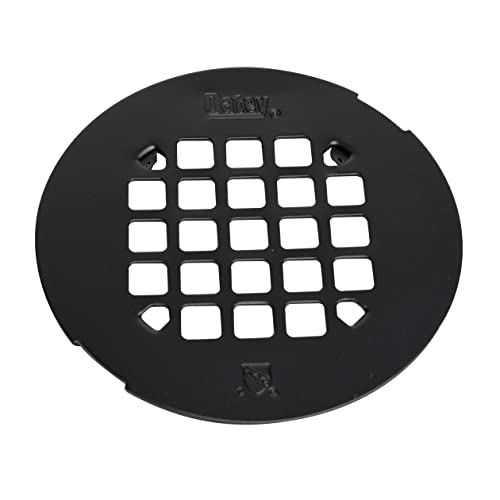 Oatey Universal 4-1/4 in. Round Snap-Tite Shower Strainer Matte Black