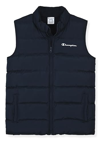 Champion Boys Puffer Vest Lightweight Sleeveless Zip-Front Jacket with Pockets, Kids Outerwear