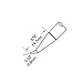 Metcal STP-CNB05 Series SxP Hand Soldering and Rework Cartridge for Temperature Sensitive Applications, 575?F Maximum Tip Temperature, Conical Bent Long Reach, 0.5mm Tip Size, 14.7mm Tip Length