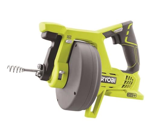 Ryobi P4001 One+ 18V Lithium Ion All-In-One 25 Foot Drain Auger for Sinks or Toilets (Battery Not Included, Power Tool Only)