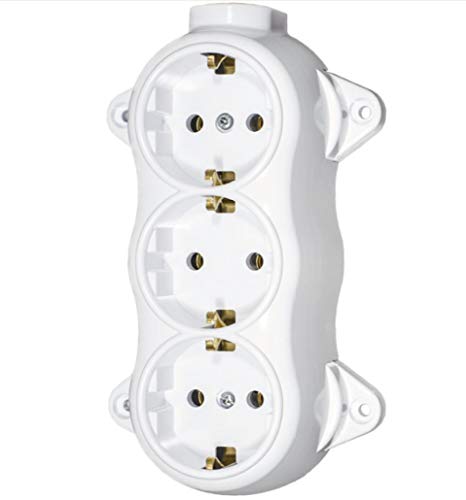Surface-mounted Vintage Socket Light Switch Round Retro Toggle Switch Double-Throw Switch Series Switch (3-pack White) - Image 2