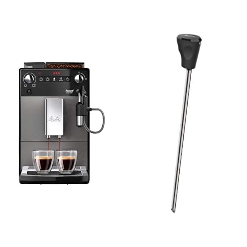 Melitta Avanza F270-100 Kaffeevollautomat mit integriertem Milchsystem, mystic titan + Milchlanze für Kaffeevollautomaten, Edelstahl, Schwarz Melitta Avanza F270-100 Kaffeevollautomat mit integriertem Milchsystem, mystic titan + Milchlanze für Kaffeevollautomaten, Edelstahl, Schwarz