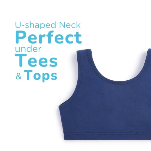 Image of YouGotPlanB Cotton Sports Bra | Ages 8-16 Years | U-Shaped Style | Non-Padded, Double-Layered for Coverage