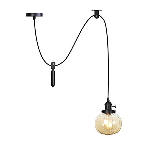 Lampes suspendues araignée HNVBDOPAE, lustre industriel vintage 1 à 6 lumières en verre